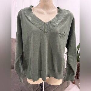 Calvin Klein Women's Olive V-Neck Sweater